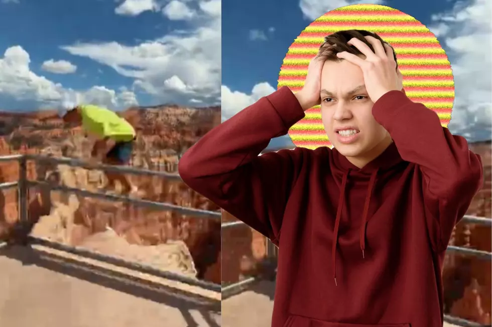 WATCH: Guy Jumps A Rail In Bryce Canyon And Almost Falls To His Death